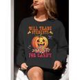 Will Trade Students For Candy Teacher Cute Halloween Pumpkin Women Crewneck Sweatshirt, funny gift Will Trade Students For Candy Teacher Cute Halloween Pumpkin Women Crewneck Sweatshirt, funny gift