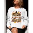 Autumn Fall SPED ED Teacher Thankful Grateful Pumpkin Retro Women Crewneck Sweatshirt, funny gift