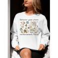 Behavior Analyst Silly Goose RBT ABA Therapy Sped Teacher Women Crewneck Sweatshirt, funny gift