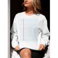 College Ruled Lined Paper Student Teacher Professor Costume Women Crewneck Sweatshirt, funny gift