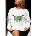 Creepin It Real Monster School Preschool Teacher Halloween Women Crewneck Sweatshirt, funny gift