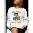 Cute Halloween Teacher Librarian Frankenstein Reading Books Women Crewneck Sweatshirt, funny gift Cute Halloween Teacher Librarian Frankenstein Reading Books Women Crewneck Sweatshirt, funny gift