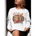 Fall Book Pumpkin Retro Reading Halloween Teacher Women Crewneck Sweatshirt, funny gift Fall Book Pumpkin Retro Reading Halloween Teacher Women Crewneck Sweatshirt, funny gift