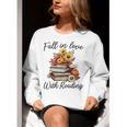 Fall In Love With Reading Book Autumn Teachers Pumpkins Women Crewneck Sweatshirt, funny gift Fall In Love With Reading Book Autumn Teachers Pumpkins Women Crewneck Sweatshirt, funny gift