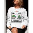 First Educate Then Celebrate Christmas Teacher Winter Break Women Crewneck Sweatshirt, funny gift
