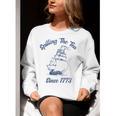 Fun 4th Of July Spilling The Tea Since 1773 History Teacher Women Crewneck Sweatshirt, History Teacher Sweatshirts, funny gift Fun 4th Of July Spilling The Tea Since 1773 History Teacher Women Crewneck Sweatshirt, History Teacher Sweatshirts, funny gift