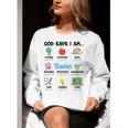 God Says Im Teacher Christian Back To School Religious Women Crewneck Sweatshirt, funny gift God Says Im Teacher Christian Back To School Religious Women Crewneck Sweatshirt, funny gift