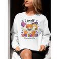 Halloween Teacher Smell a Tiny Human Ghost Spooky Season Women Crewneck Sweatshirt, funny gift
