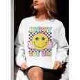 Happy Dot Day Hippie Flowers Smile Face Groovy Teacher Kids Women Crewneck Sweatshirt, Groovy Teacher Sweatshirts, funny gift Happy Dot Day Hippie Flowers Smile Face Groovy Teacher Kids Women Crewneck Sweatshirt, Groovy Teacher Sweatshirts, funny gift