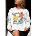 Happy To See Your Face Teacher Apple Women Crewneck Sweatshirt, funny gift