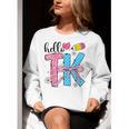 Hello TK Transitional Kindergarten Back To School Teacher Women Crewneck Sweatshirt, funny gift Hello TK Transitional Kindergarten Back To School Teacher Women Crewneck Sweatshirt, funny gift