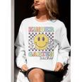 Kindergarten Teacher Team Hippie Smile Face Back To School Women Crewneck Sweatshirt, funny gift Kindergarten Teacher Team Hippie Smile Face Back To School Women Crewneck Sweatshirt, funny gift