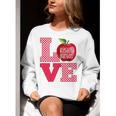 Love Kindergarten Cute Apple School Teacher Women Crewneck Sweatshirt, funny gift Love Kindergarten Cute Apple School Teacher Women Crewneck Sweatshirt, funny gift