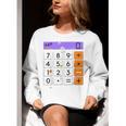 Math Teacher Halloween Costume Calculator Math Pun Women Crewneck Sweatshirt, funny gift