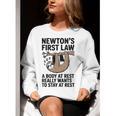 Newtons First Law Physics Jokes Science Teacher Women Crewneck Sweatshirt, Science Teacher Sweatshirts, funny gift Newtons First Law Physics Jokes Science Teacher Women Crewneck Sweatshirt, Science Teacher Sweatshirts, funny gift