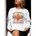 One Thankful Teacher Thanksgiving Retro Groovy Fall Teachers Women Crewneck Sweatshirt, Groovy Teacher Sweatshirts, funny gift One Thankful Teacher Thanksgiving Retro Groovy Fall Teachers Women Crewneck Sweatshirt, Groovy Teacher Sweatshirts, funny gift