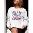 Pre-K Is Bananas Teacher Back To School Chaos Coordinator Women Crewneck Sweatshirt, funny gift Pre-K Is Bananas Teacher Back To School Chaos Coordinator Women Crewneck Sweatshirt, funny gift
