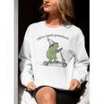 Pre K Grade Teacher Frog Back To School Preschool Women Crewneck Sweatshirt, funny gift