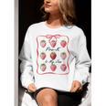 Pre K Is My Jam Teacher Team Crew Preschool Cute Strawberry Women Crewneck Sweatshirt, funny gift