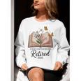 Retired 2025 A New Chapter Begins Retirement Teacher Book Women Crewneck Sweatshirt, funny gift Retired 2025 A New Chapter Begins Retirement Teacher Book Women Crewneck Sweatshirt, funny gift