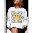 Second Grade Teachers Boys Girls Smile Face 2nd Grade Team Women Crewneck Sweatshirt, funny gift