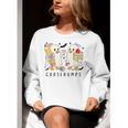 Silly Goose Spooky Teacher Halloween Cute Goosebumps Women Crewneck Sweatshirt, funny gift