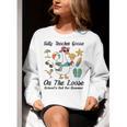 Silly Teacher Goose On The Loose School Out Summer Women Men Women Crewneck Sweatshirt, funny gift