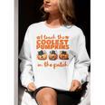 I Teach The Cutest Pumpkins Halloween Teacher Cat Lover Women Crewneck Sweatshirt, funny gift