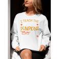 I Teach The Cutest Pumpkins In The Patch Shirt Teacher Women Crewneck Sweatshirt, funny gift