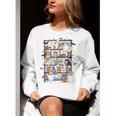 Teacher Library Ghost Reading Book Halloween Cat Women Crewneck Sweatshirt, funny gift Teacher Library Ghost Reading Book Halloween Cat Women Crewneck Sweatshirt, funny gift