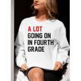 Teacher A Lot Going On In Fourth Grade Back To School Women Crewneck Sweatshirt, funny gift