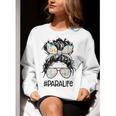 Teacher Para Life Tee Paraprofessional Cute Messy Bun Women Crewneck Sweatshirt, funny gift