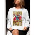 Teaching Is My Super Power Superhero Teacher Women Crewneck Sweatshirt, Super Teacher Sweatshirts, funny gift