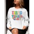 Tired Teachers Club Groovy Teachers Back To School Women Crewneck Sweatshirt, funny gift Tired Teachers Club Groovy Teachers Back To School Women Crewneck Sweatshirt, funny gift