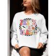 Trick Or Teach Retro Groovy Halloween Teacher Women Crewneck Sweatshirt, Groovy Teacher Sweatshirts, funny gift Trick Or Teach Retro Groovy Halloween Teacher Women Crewneck Sweatshirt, Groovy Teacher Sweatshirts, funny gift