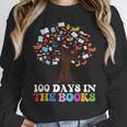 100 Days In The Books Reading Teacher 100th Day Of School Women Crewneck Sweatshirt, funny design 100 Days In The Books Reading Teacher 100th Day Of School Women Crewneck Sweatshirt, funny design