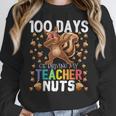 100 Days Of Driving My Teacher Nuts Dabbing Squirrel School Women Crewneck Sweatshirt, funny design 100 Days Of Driving My Teacher Nuts Dabbing Squirrel School Women Crewneck Sweatshirt, funny design