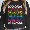 100 Days Of School Heart Love Teacher Or Student 100th Day Women Crewneck Sweatshirt, funny design 100 Days Of School Heart Love Teacher Or Student 100th Day Women Crewneck Sweatshirt, funny design