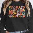 100 Days Of School Music Teacher Women Crewneck Sweatshirt, funny design 100 Days Of School Music Teacher Women Crewneck Sweatshirt, funny design