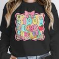 100 Days Of School Preppy 100th Day Of School Teacher Kids Women Crewneck Sweatshirt, funny design 100 Days Of School Preppy 100th Day Of School Teacher Kids Women Crewneck Sweatshirt, funny design
