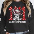 100 Days Smarter 101st Day School Dalmatian Dog Teacher Kids Women Crewneck Sweatshirt, funny design