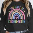 100th Day Of Kindergarten Teacher Kids 100 Days Smarter Women Crewneck Sweatshirt, funny design
