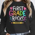 1st Grade Teacher Women Crewneck Sweatshirt, funny design