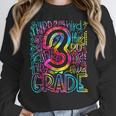 3rd Grade Typography Team Third Grade Teacher Back To School Women Crewneck Sweatshirt, funny design