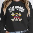4th Grade Pirate Crew Halloween Costume Cool Teacher Student Women Crewneck Sweatshirt, 4th Grade Teacher Gifts, funny design