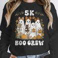 5K Boo Crew Halloween Teacher K5 Floral Ghost Trick Or Teach Women Crewneck Sweatshirt, funny design
