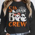 5th Grade Boo Crew Teachers Students Ghost Halloween Women Crewneck Sweatshirt, funny design