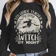 5th Grade Teacher By Day Witch By Night Halloween Women Crewneck Sweatshirt, funny design