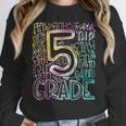 5th Grade Typography Team Fifth Grade Teacher Back To School Women Crewneck Sweatshirt, funny design