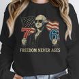 6-7 7-6 George Washington Freedom For Teachers Women Crewneck Sweatshirt, funny design